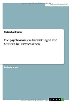 portada Die psychosozialen Auswirkungen von Stottern bei Erwachsenen (German Edition)