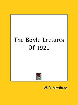 portada the boyle lectures of 1920 (in English)