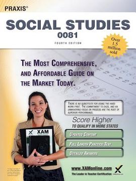 portada praxis social studies 0081 teacher certification study guide test prep