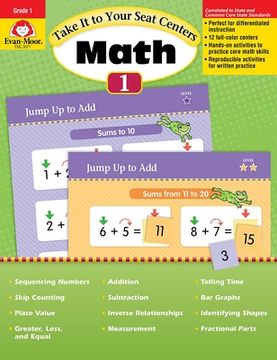 portada take it to your seat math centers, grade 1 (in English)