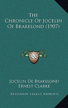 portada the chronicle of jocelin of brakelond (1907) (en Inglés)