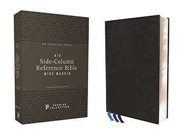 portada Holy Bible: New International Version, Wide Margin, Premium Goatskin Leather, Black, Premier Collection, Side-Column, art Gilded Edges, Comfort Print (en Inglés)