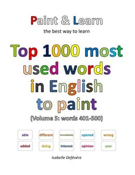 portada Top 1000 most used words in English to paint (Volume 5: words 401-500)