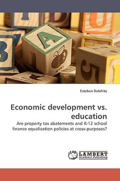 portada economic development vs. education (en Inglés)