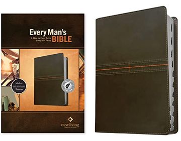 portada Every Man's Bible nlt (Leatherlike, East–West Grey, Indexed) (en Inglés)