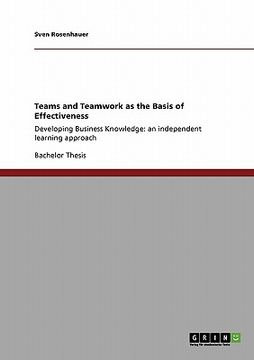 portada teams and teamwork as the basis of effectiveness (en Inglés)