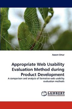 portada appropriate web usability evaluation method during product development (en Inglés)
