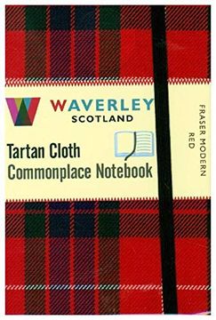 portada Fraser Modern Red: Waverley Genuine Tartan Cloth Commonplace Pocket Notebook (9Cm x 14Cm) (Waverley Scotland Tartan Cloth Commonplace Notebooks (in English)