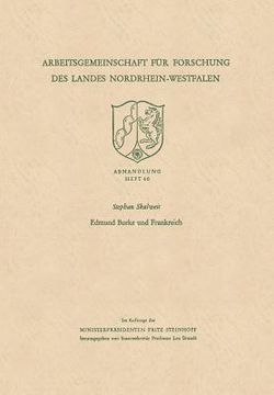 portada Edmund Burke Und Frankreich (en Alemán)