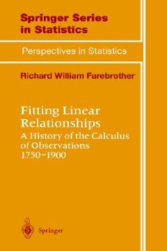 portada fitting linear relationships: a history of the calculus of observations 1750 1900 (in English)