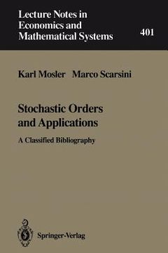 portada stochastic orders & applications: a classified bibliography (en Inglés)