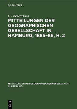 portada Mitteilungen der Geographischen Gesellschaft in Hamburg, 1885¿ 86, h. 2 (en Alemán)