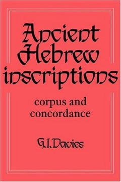 portada Ancient Hebrew Inscriptions: Volume 1 Hardback: Corpus and Concordance: V. 1 (en Inglés)