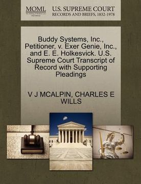 portada buddy systems, inc., petitioner, v. exer genie, inc., and e. e. holkesvick. u.s. supreme court transcript of record with supporting pleadings