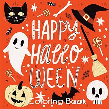 portada Happy Halloween Coloring Book: Cute Halloween Coloring Pages for Kids (en Inglés)