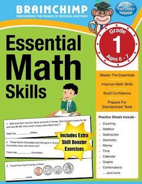portada Essential Math Skills: 1st Grade Workbook For Ages 6-7 (en Inglés)