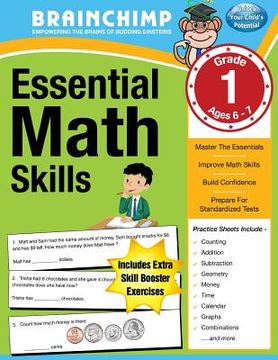 portada Essential Math Skills: 1st Grade Workbook For Ages 6-7 (in English)