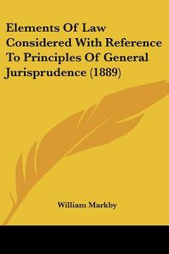 portada elements of law considered with reference to principles of general jurisprudence (1889) (in English)