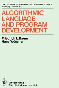 portada algorithmic language and program development (en Inglés)