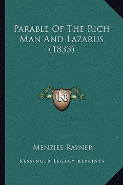 portada parable of the rich man and lazarus (1833) (en Inglés)