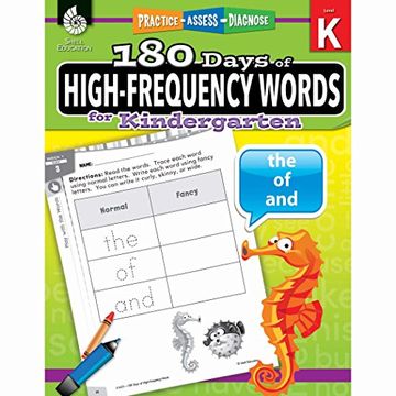 portada 180 Days of High-Frequency Words for Kindergarten: Practice, Assess, Diagnose (180 Days of Practice) (en Inglés)