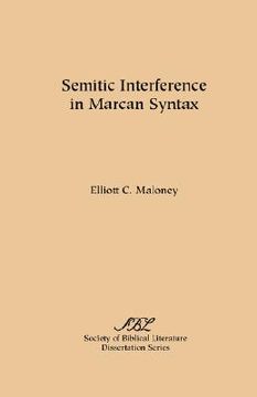 portada semitic interference in marcan syntax (en Inglés)