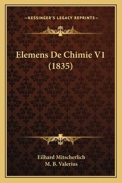 portada Elemens De Chimie V1 (1835) (in French)