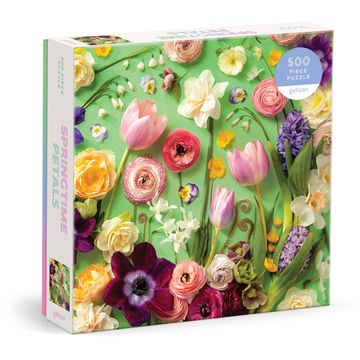 portada Galison Springtime Petals – 500 Piece Puzzle Featuring a Variety of Flowers Blooming During Spring Months