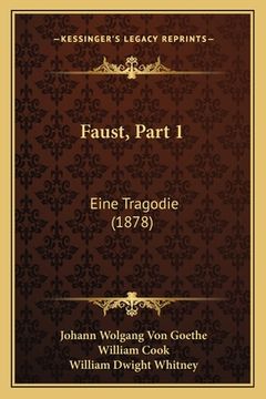 portada Faust, Part 1: Eine Tragodie (1878) (in German)