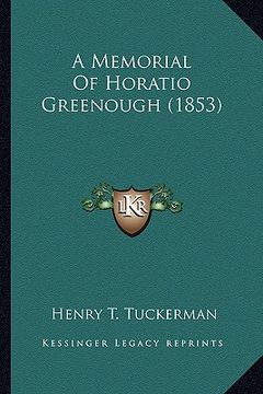 portada a memorial of horatio greenough (1853)