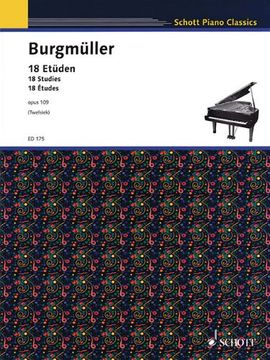 portada 18 etudes op. 109: piano solo (en Inglés)