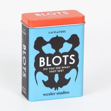 portada Galison Blots Card Game – fun and Exciting 2+ Player Card Game, Guessing Game With Rorschach Style Blots, Great Travel Activity for Kids, Instructions Included
