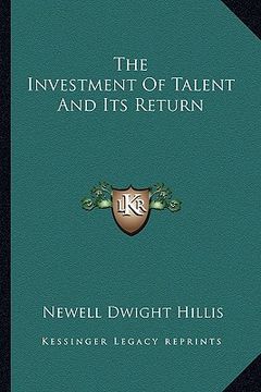 portada the investment of talent and its return (en Inglés)