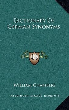 portada dictionary of german synonyms (en Inglés)