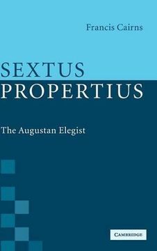 portada Sextus Propertius Hardback: The Augustan Elegist (en Inglés)