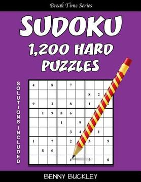 portada Sudoku 1,200 Hard Puzzles. Solutions Included: A Break Time Series Book (en Inglés)