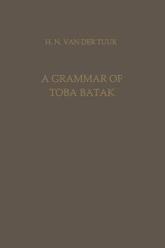 portada A Grammar of Toba Batak (en Inglés)