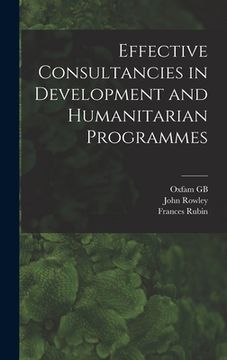 portada Effective Consultancies in Development and Humanitarian Programmes (en Inglés)