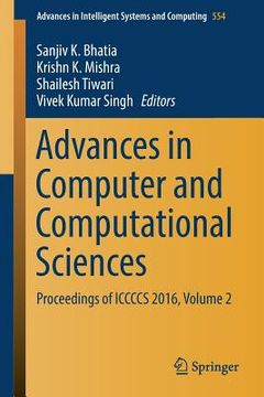 portada Advances in Computer and Computational Sciences: Proceedings of Iccccs 2016, Volume 2