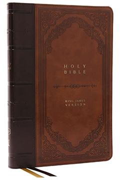 portada Kjv Bible, Giant Print Thinline Bible, Vintage Series, Leathersoft, Brown, red Letter, Comfort Print: King James Version (en Inglés)