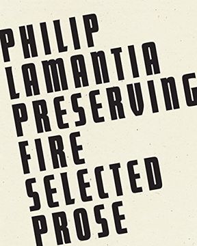 portada Preserving Fire: Selected Prose (in English)