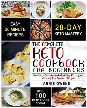portada Keto Diet: The Complete Keto Cookbook for Beginners | Delicious, Simple and Healthy Ketogenic Recipes for Smart People (en Inglés)