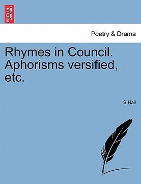portada rhymes in council. aphorisms versified, etc. (en Inglés)