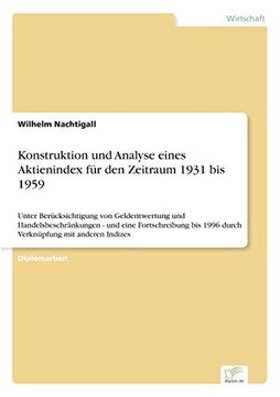 portada Konstruktion und Analyse eines Aktienindex für den Zeitraum 1931 bis 1959 (German Edition)