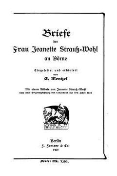 portada Briefe der Frau Jeanette Strauss-Wohl an Börne (en Alemán)