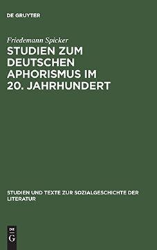 portada Studien zum Deutschen Aphorismus im 20. Jahrhundert (en Alemán)