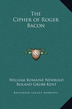 portada the cipher of roger bacon (en Inglés)