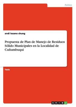 portada Propuesta de Plan de Manejo de Residuos Solido Municipales en la Localidad de Cunumbuqui