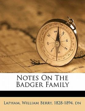 portada notes on the badger family (en Inglés)