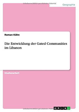 portada Die Entwicklung der Gated Communities im Libanon (German Edition)
